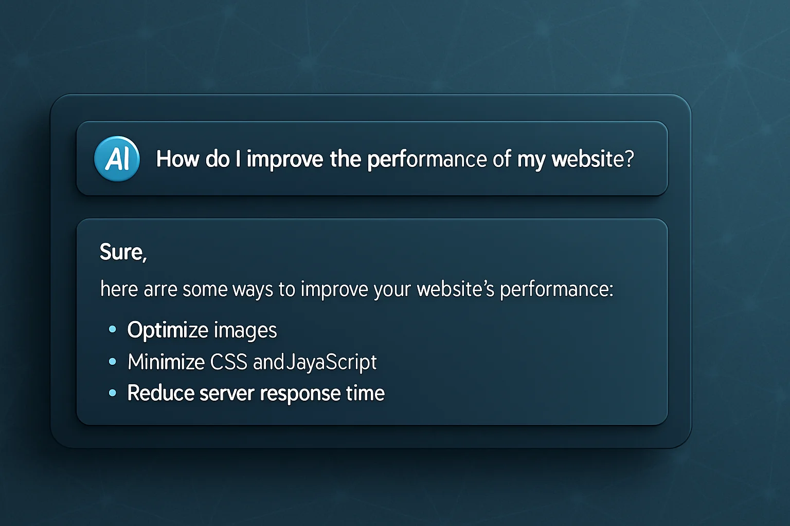 AI Search Interface